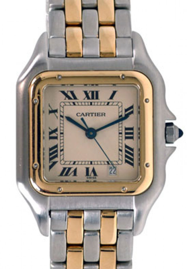 Cartier Tank Panthere W25028B6 18 kt Yellow Gold & Stainless Steel